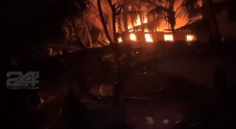 Fire accident at Thiruvananthapuram kochuveli plastic factory