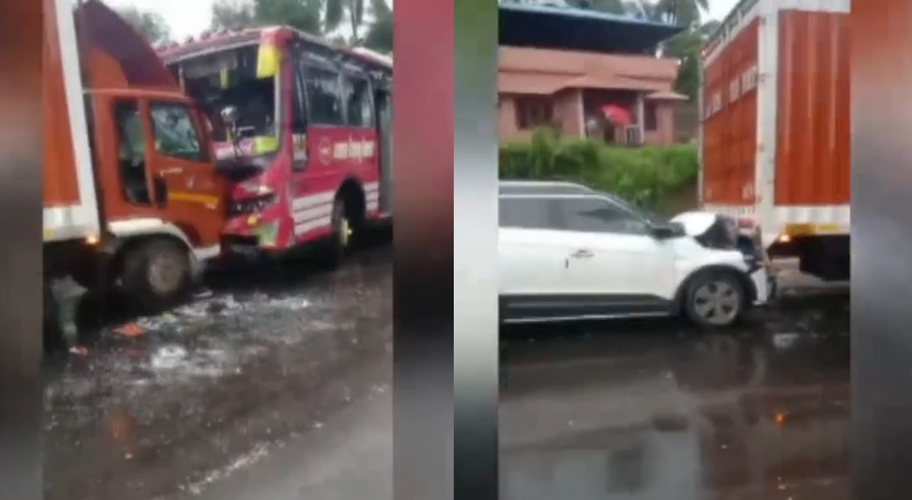 24 people injured in private bus accident in Palakkad