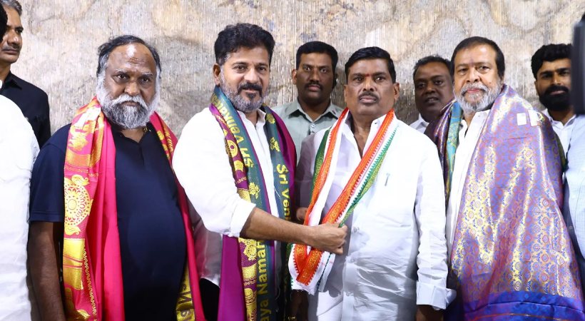BRS Patancheru MLA Joins Congress BRS Loses 10th MLA Telangana