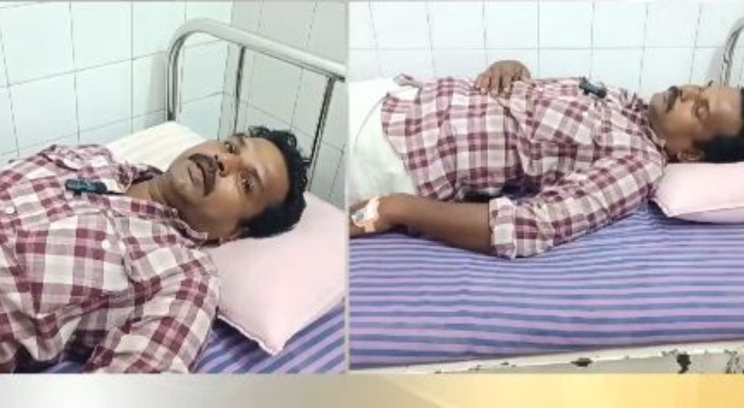 locals were beaten up by police for capturing the scene of the policemen who came to buy alcohol at beverage