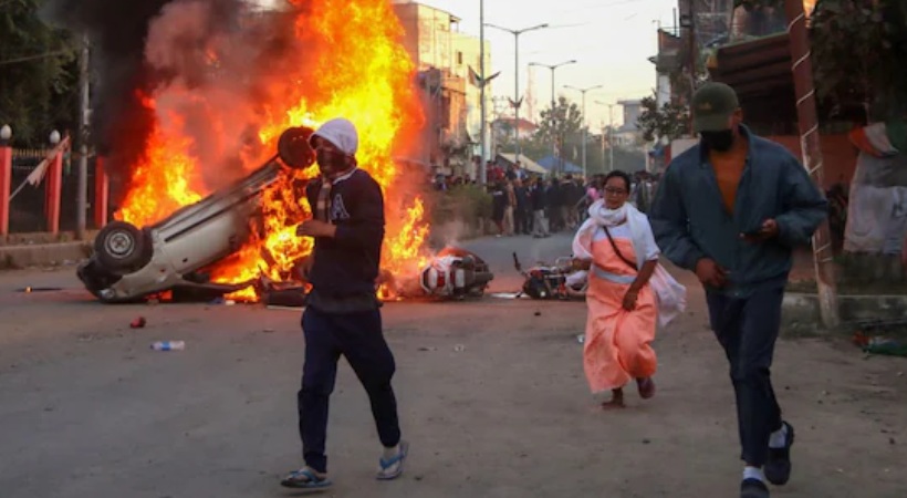 MLAs’ houses burnt, curfew imposed Manipur is burning again