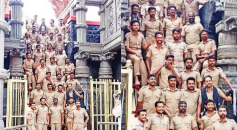 probe in sabarimala police batch photoshoot