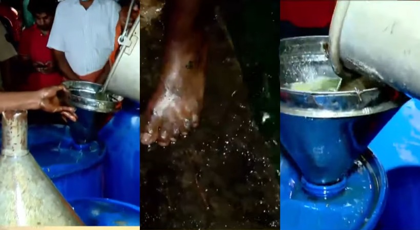 Hindustan Petroleum's fuel spilled in elathur