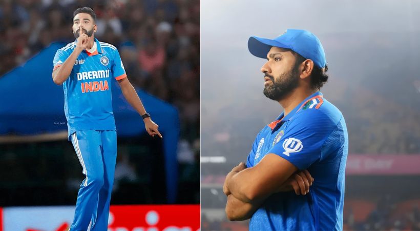Mohammed Siraj and Rohit Sharma