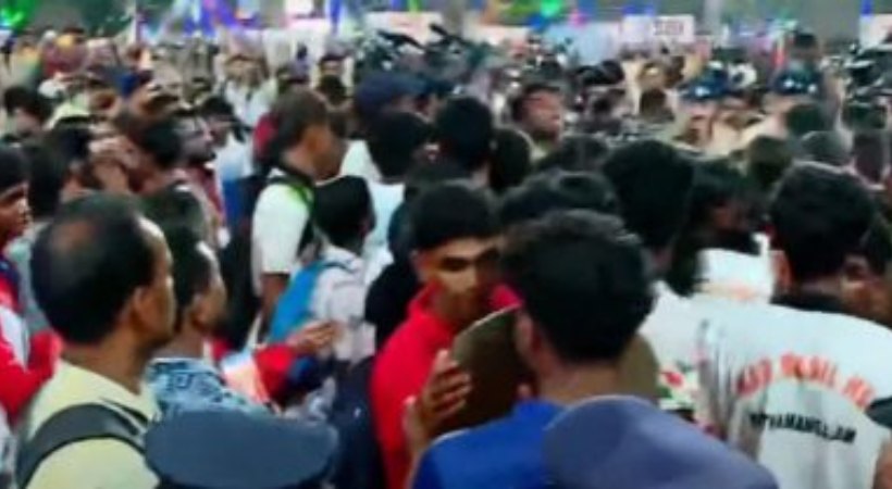 Protest at state school sports fair Two schools banned for one year