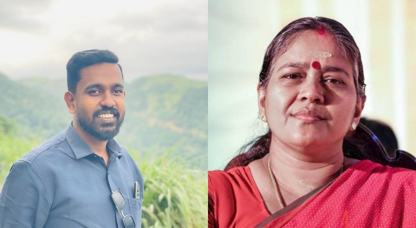 youth congress leader invites sobha surendran to congress
