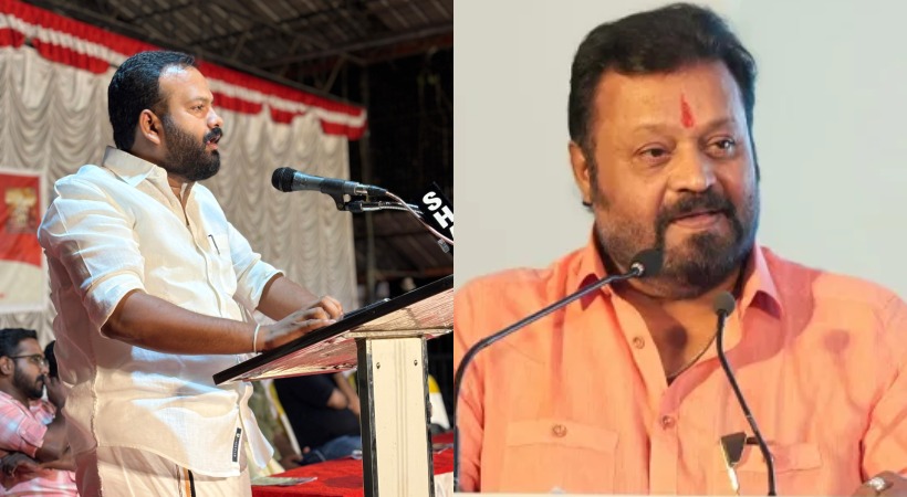 kerala congress m leader slams suresh gopi