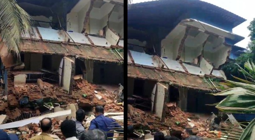 part of kottayam medical college building collapsed