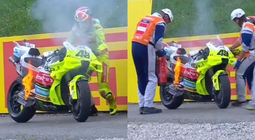 Bike Catches Fire